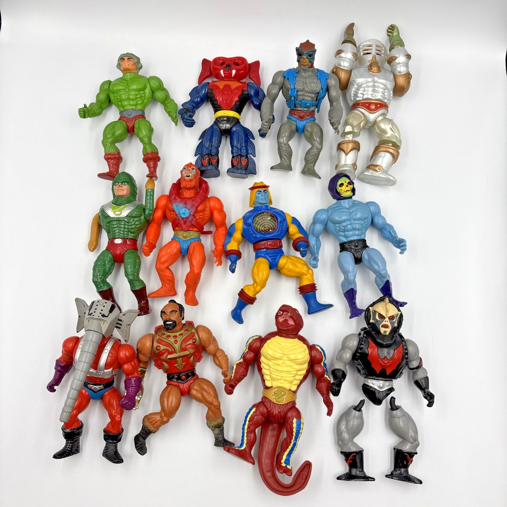 Vintage 1980s Masters of the Universe Action Figures Lot of 12 No Accessories